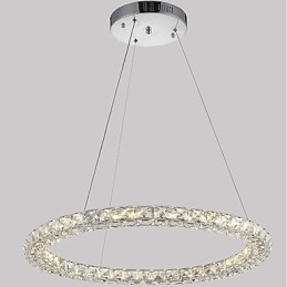Suspension moderne en cristal, lustre moderne en cristal, plafonnier, luminaire d'intérieur à intensité variable avec télécommande