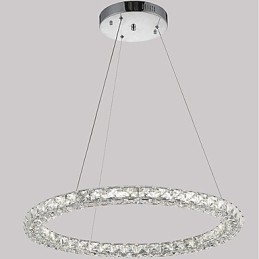 Suspension moderne en cristal, lustre moderne en cristal, plafonnier, luminaire d'intérieur à intensité variable avec télécommande