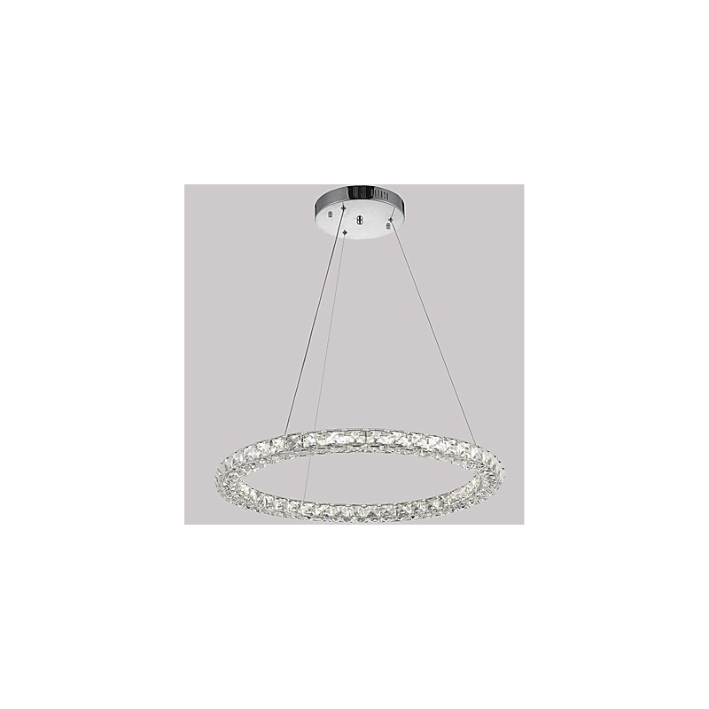Suspension moderne en cristal, lustre moderne en cristal, plafonnier, luminaire d'intérieur à intensité variable avec télécommande