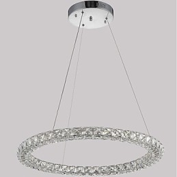 Suspension moderne en cristal, lustre moderne en cristal, plafonnier, luminaire d'intérieur à intensité variable avec télécommande