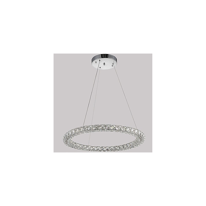 Suspension moderne en cristal, lustre moderne en cristal, plafonnier, luminaire d'intérieur à intensité variable avec télécommande