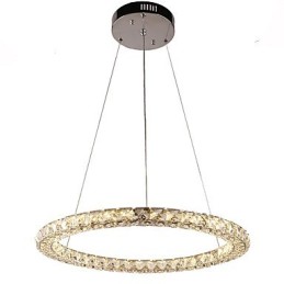 Suspension moderne en cristal, lustre moderne en cristal, plafonnier, luminaire d'intérieur à intensité variable avec télécommande