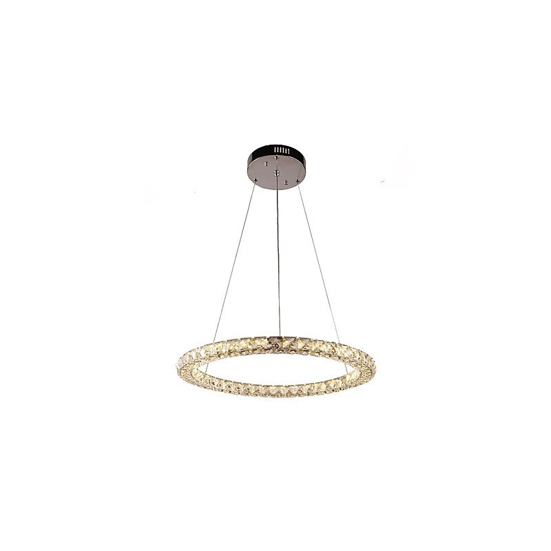 Suspension moderne en cristal, lustre moderne en cristal, plafonnier, luminaire d'intérieur à intensité variable avec télécommande