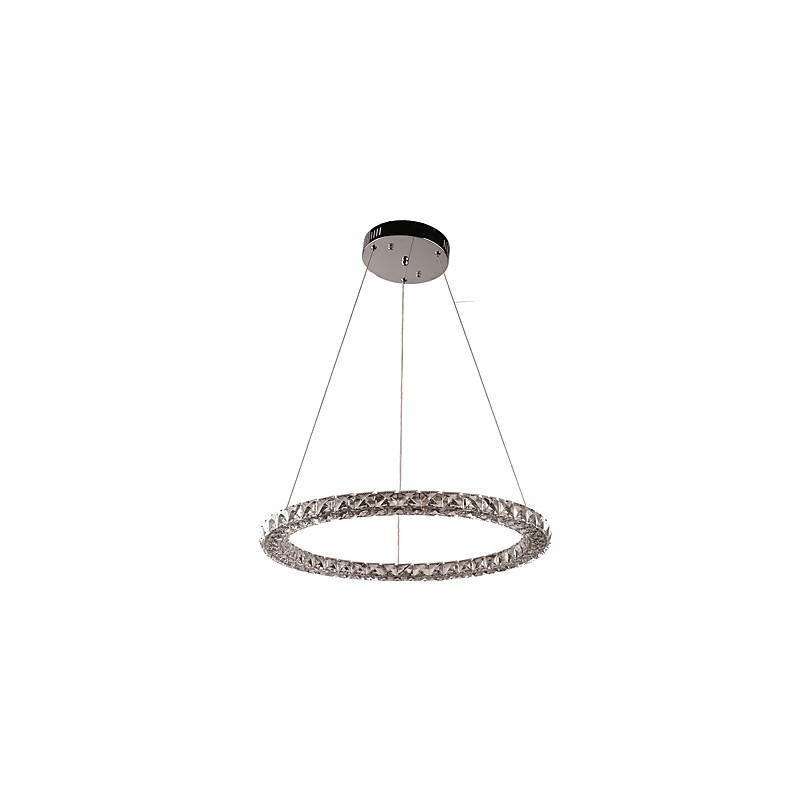 Suspension moderne en cristal, lustre moderne en cristal, plafonnier, luminaire d'intérieur à intensité variable avec télécommande
