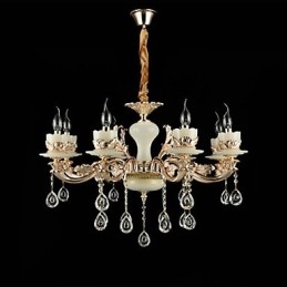 Lustre en alliage de zinc classique traditionnel pour mini lustre en métal à 8 ampoules