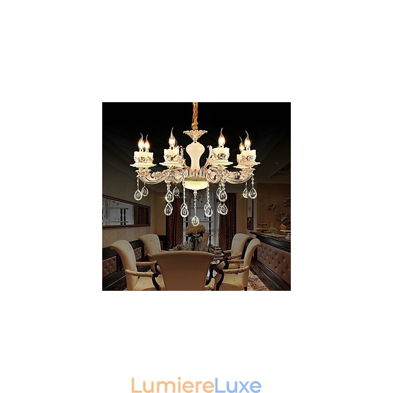 Lustre en alliage de zinc classique traditionnel pour mini lustre en métal à 8 ampoules