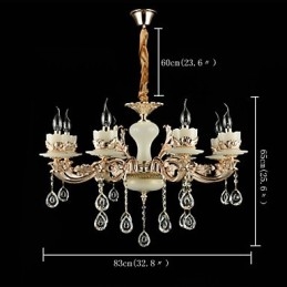 Lustre en alliage de zinc classique traditionnel pour mini lustre en métal à 8 ampoules