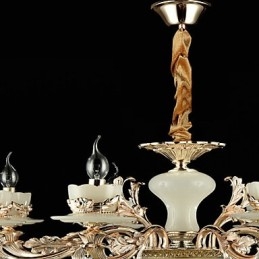 Lustre en alliage de zinc classique traditionnel pour mini lustre en métal à 8 ampoules