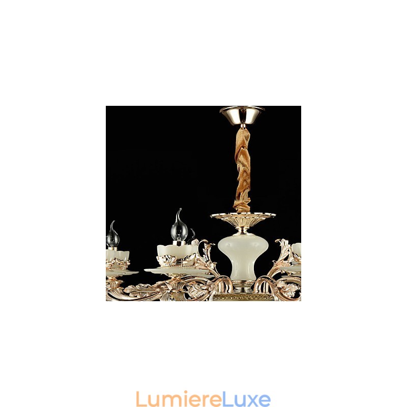 Lustre en alliage de zinc classique traditionnel pour mini lustre en métal à 8 ampoules
