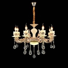 Lustre en alliage de zinc classique traditionnel pour mini lustre en métal à 8 ampoules