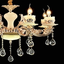 Lustre en alliage de zinc classique traditionnel pour mini lustre en métal à 8 ampoules