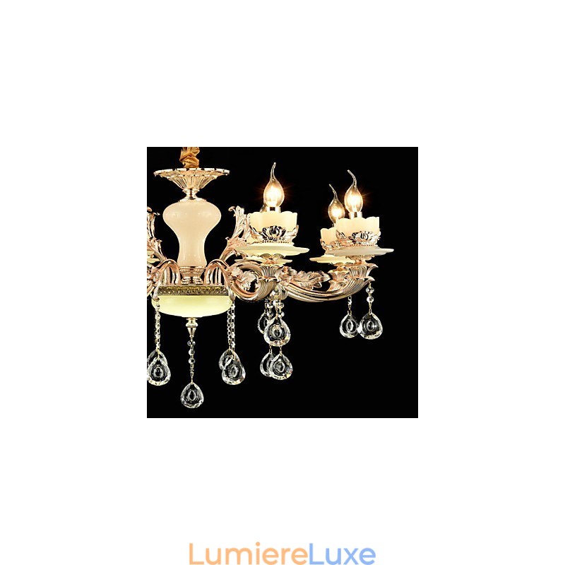 Lustre en alliage de zinc classique traditionnel pour mini lustre en métal à 8 ampoules