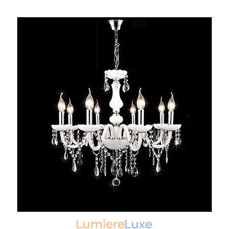 Lustre en verre de style bougie en cristal, moderne, contemporain, traditionnel, classique, autres caractéristiques Lustre en verre de style bougie en cristal, moderne, contemporain, traditionnel, classique, autres caractéristiques