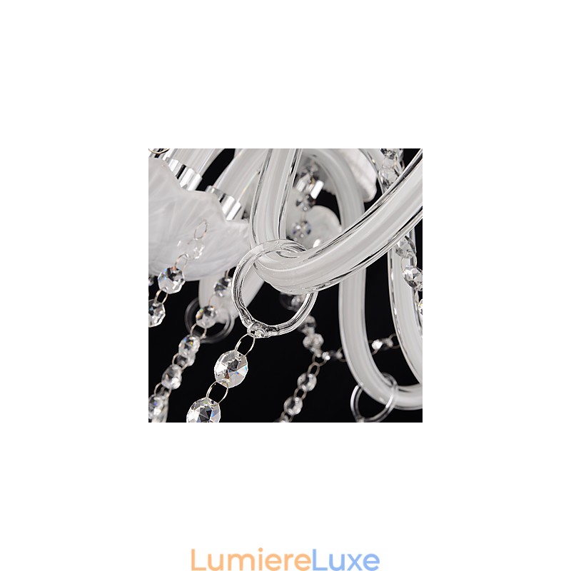Lustre en verre de style bougie en cristal, moderne, contemporain, traditionnel, classique, autres caractéristiques