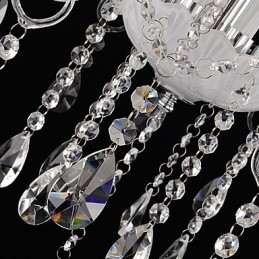 Lustre en verre de style bougie en cristal, moderne, contemporain, traditionnel, classique, autres caractéristiques