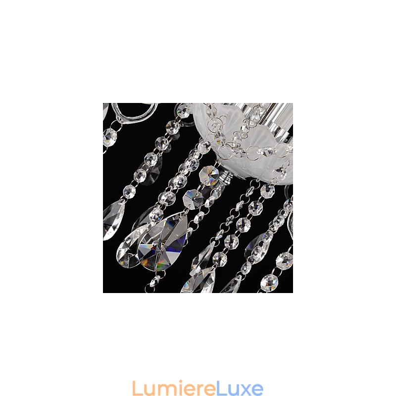 Lustre en verre de style bougie en cristal, moderne, contemporain, traditionnel, classique, autres caractéristiques