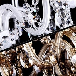 Lustre en verre de style bougie en cristal, moderne, contemporain, traditionnel, classique, autres caractéristiques