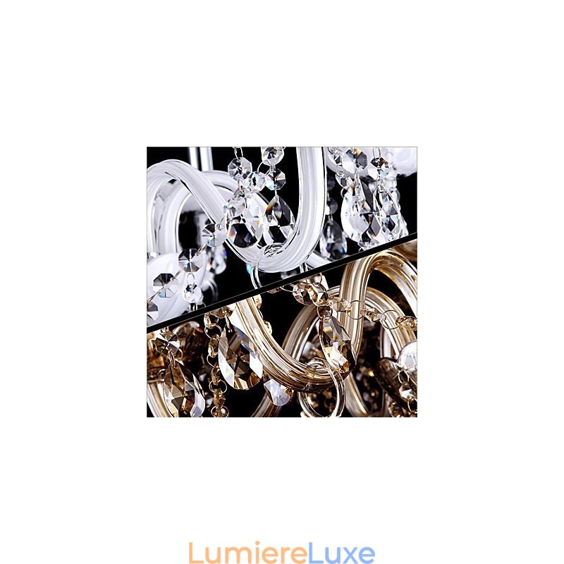 Lustre en verre de style bougie en cristal, moderne, contemporain, traditionnel, classique, autres caractéristiques