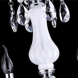 Lustre en verre de style bougie en cristal, moderne, contemporain, traditionnel, classique, autres caractéristiques