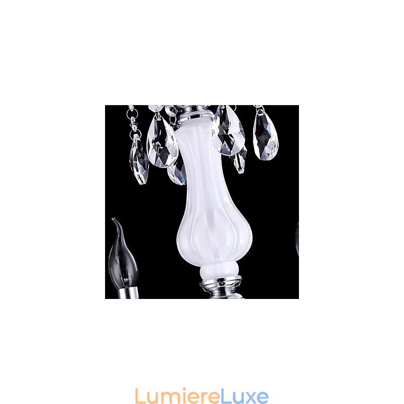 Lustre en verre de style bougie en cristal, moderne, contemporain, traditionnel, classique, autres caractéristiques