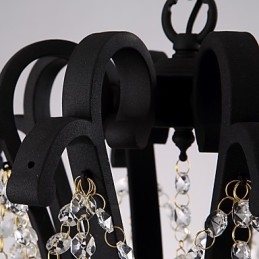 Lustre en cristal à 8 lumières, style moderne, contemporain, traditionnel, classique, rustique, style lodge, vintage, rétro, lanterne, tambour, peinture de campagne