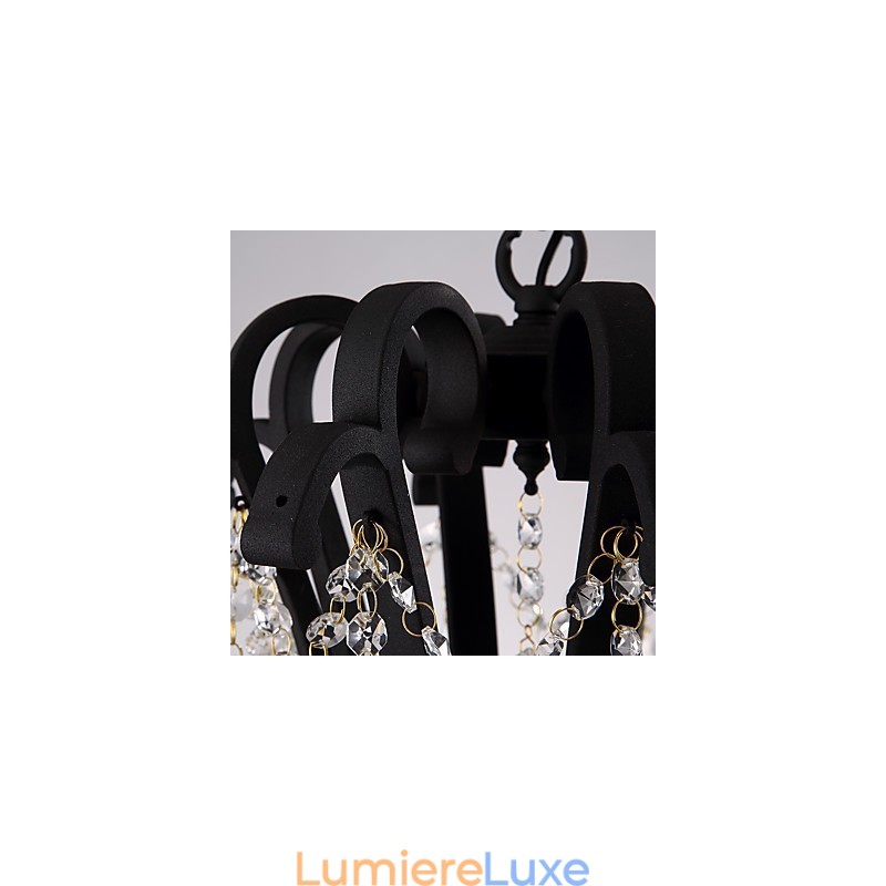 Lustre en cristal à 8 lumières, style moderne, contemporain, traditionnel, classique, rustique, style lodge, vintage, rétro, lanterne, tambour, peinture de campagne