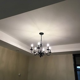 Lustre artistique chic et moderne à 6 ampoules en métal de style bougie pour l'intérieur