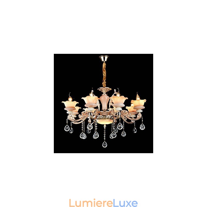 Suspension en métal style mini cristal, style moderne, contemporain, traditionnel, classique, en alliage de zinc
