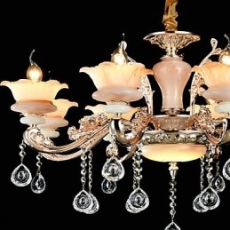 Suspension en métal style mini cristal, style moderne, contemporain, traditionnel, classique, en alliage de zinc