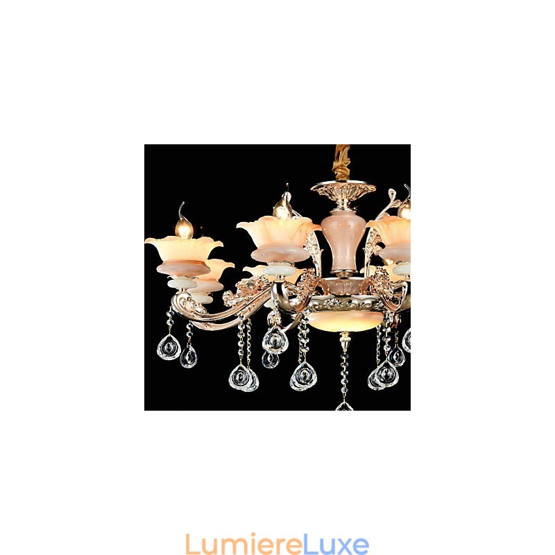 Suspension en métal style mini cristal, style moderne, contemporain, traditionnel, classique, en alliage de zinc