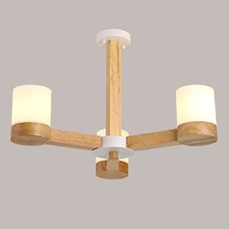 Lustre 3 lumières moderne contemporain traditionnel classique vintage campagne bois caractéristique pour bois