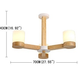 Lustre 3 lumières moderne contemporain traditionnel classique vintage campagne bois caractéristique pour bois