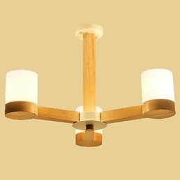 Lustre 3 lumières moderne contemporain traditionnel classique vintage campagne bois caractéristique pour bois