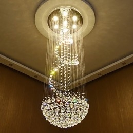 Lustre de plafond en cristal moderne, luminaires suspendus d'intérieur, luminaires décoratifs