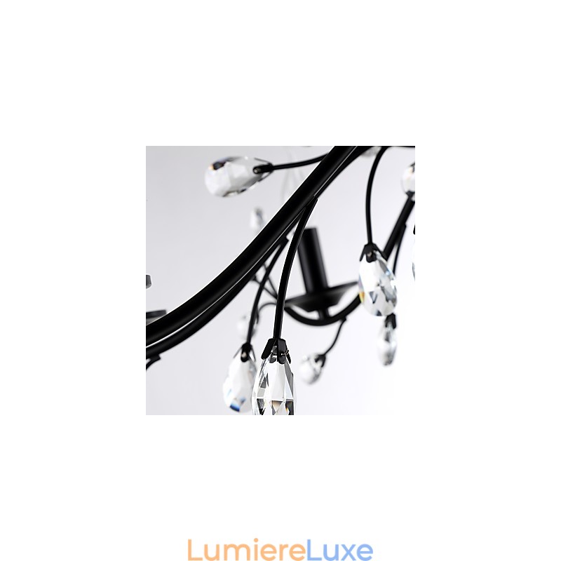 Lustre en cristal à 6 lumières, style moderne, contemporain, traditionnel, classique, vintage, rétro, style campagnard