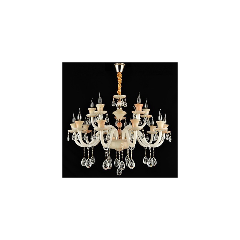 Lustre de salle à manger en métal de style mini cristal, moderne, contemporain, traditionnel, classique et électroplaqué