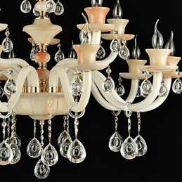 Lustre de salle à manger en métal de style mini cristal, moderne, contemporain, traditionnel, classique et électroplaqué