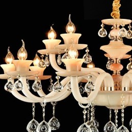 Lustre de salle à manger en métal de style mini cristal, moderne, contemporain, traditionnel, classique et électroplaqué