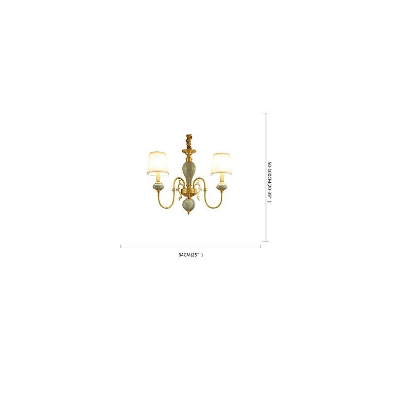 Lustre en laiton classique traditionnel de style campagnard pour mini lustre en métal à 3 ampoules