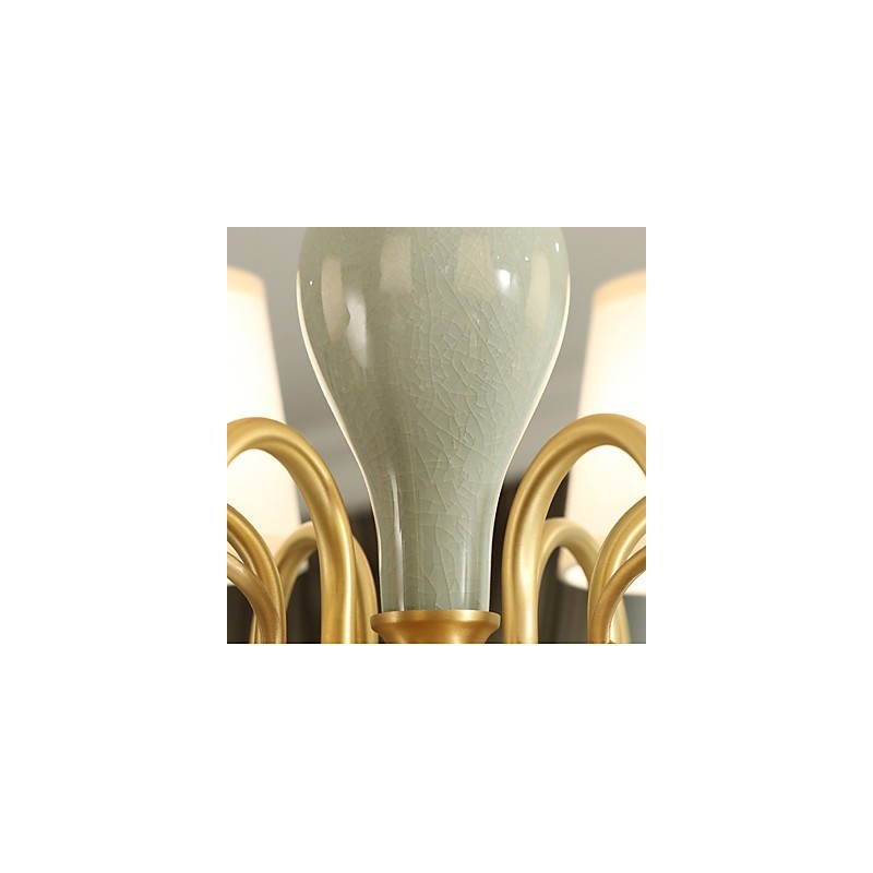 Lustre en laiton classique traditionnel de style campagnard pour mini lustre en métal à 3 ampoules