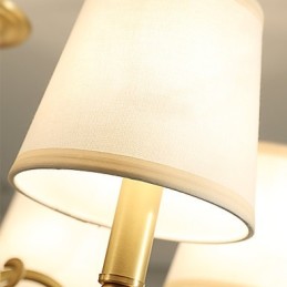 Lustre en laiton classique traditionnel de style campagnard pour mini lustre en métal à 3 ampoules