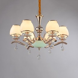 Lustre moderne contemporain galvanisé pour cristal et métal