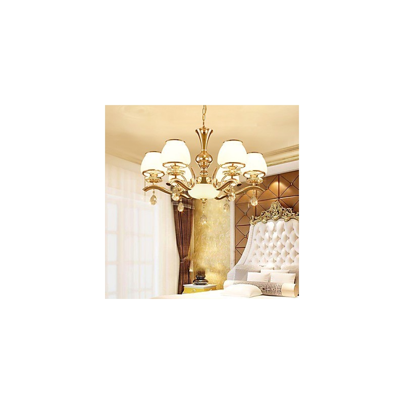 Lustre moderne contemporain galvanisé pour cristal et métal
