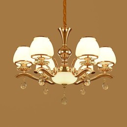 Lustre moderne contemporain galvanisé pour cristal et métal