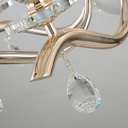 Lustre moderne contemporain galvanisé pour cristal et métal