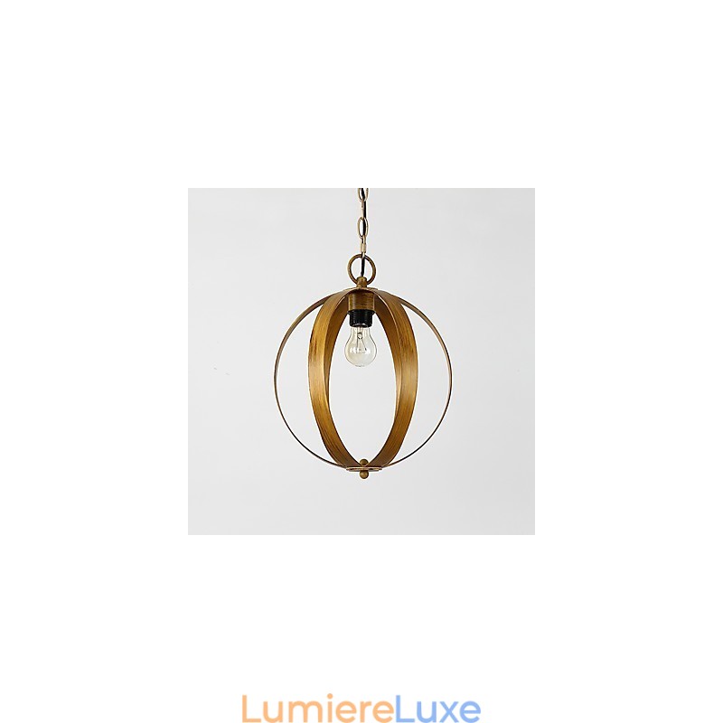 Lustre européen en métal de style industriel américain, lampe suspendue décorative d'intérieur