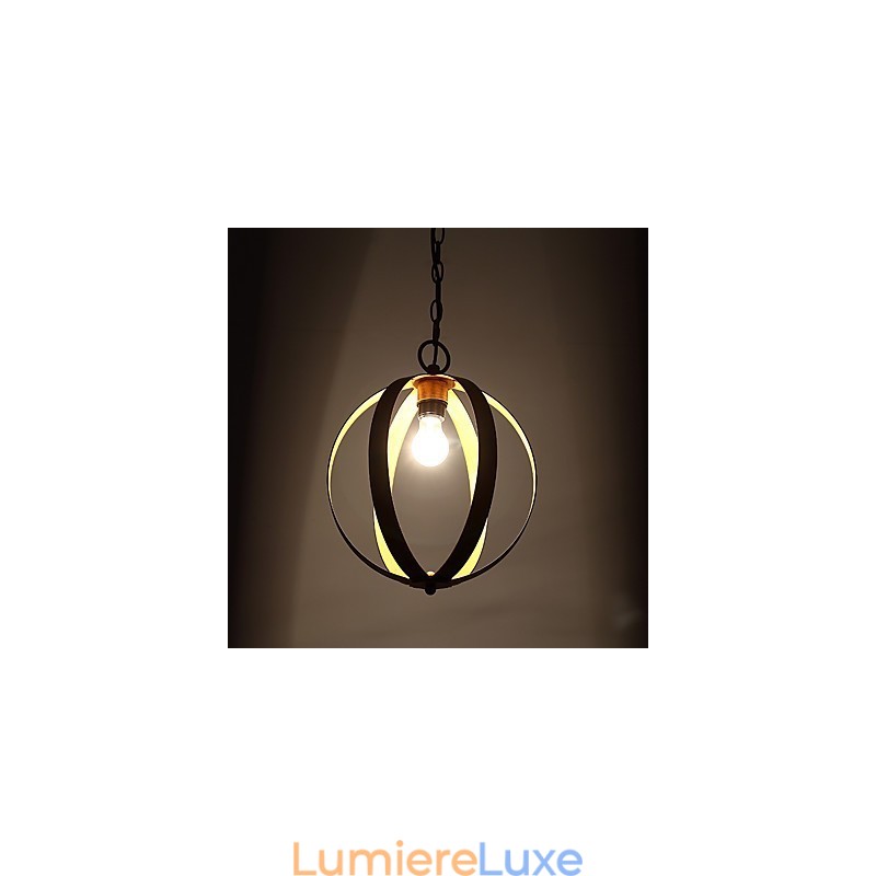 Lustre européen en métal de style industriel américain, lampe suspendue décorative d'intérieur