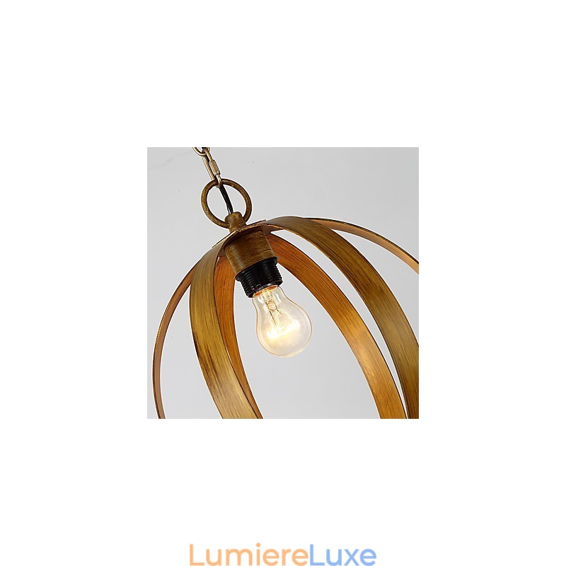 Lustre européen en métal de style industriel américain, lampe suspendue décorative d'intérieur
