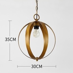 Lustre européen en métal de style industriel américain, lampe suspendue décorative d'intérieur