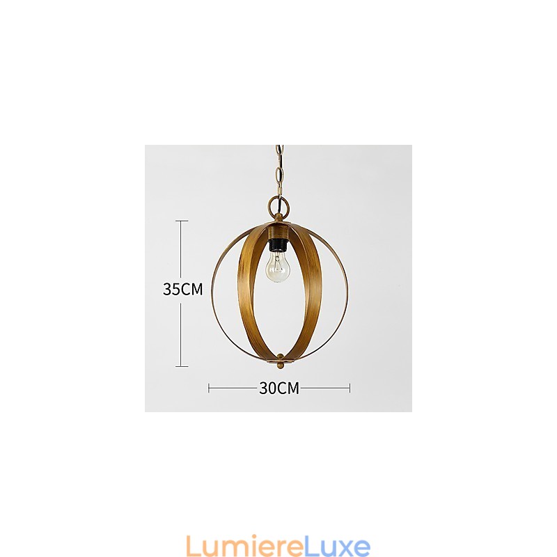 Lustre européen en métal de style industriel américain, lampe suspendue décorative d'intérieur